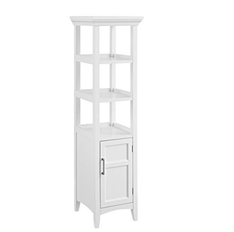 simple and inexpensive, this bathroom storage tower fits nearly anywhere.
